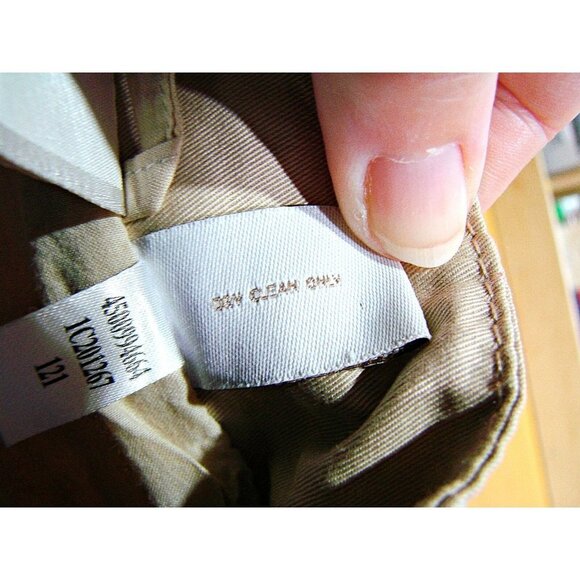 Chico's Womens Khaki Cotton Long Sleeve Open Front Blazer Jacket Size Medium - Picture 9 of 11